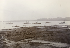 Warships in the harbour, Weihaiwei