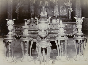 Bronze urns in front of the statue of Confucius, Qufu (曲阜)
