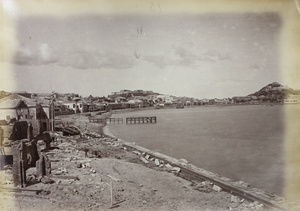 Damage caused by the 1874 typhoon in Praia Grande, Macau