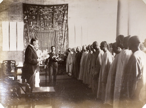 Meeting between Governor Henry Blake and the gentry and elders of the local communities, Ping Shan (屏山), New Territories, Hong Kong