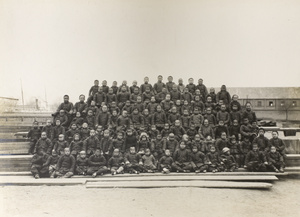 Emigrant children leaving Tianjin (天津) under British supervision, for North Borneo