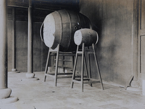 Two drums on stands