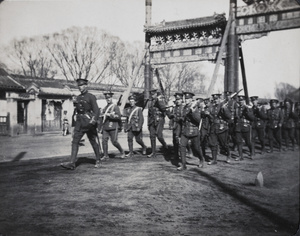 British soldiers in Peking after the riots (Peking Mutiny), 1912