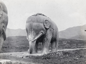 Stone elephants, Spirit Way (南京), Xiao Ling Mausoleum (孝陵), near Nanjing (南京市)