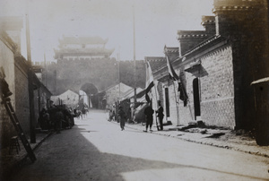 Yifeng Gate (仪凤门) and a city street, Nanjing (南京市)