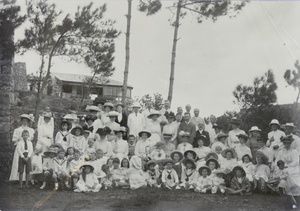 Large party in a garden