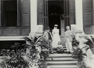 Group on stairs