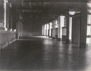 Hong veranda under floodwater, Foochow 1890