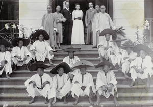 Chair bearers, Foochow, 1890s