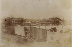 Watching boats from the Short Bridge, Foochow, 1893