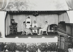 A scene in an unidentified play