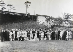 Guests at the wedding of Bunch Oswald and Bob Sutherland, Tai Hing, Fuzhou