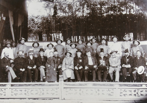 Group of Chinese and foreign men