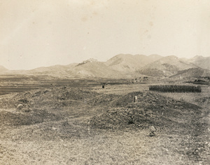 Grave mounds, in winter