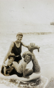 Children on beach, 1920s