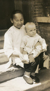 Colin Attwell Lynch Palmer with his amah