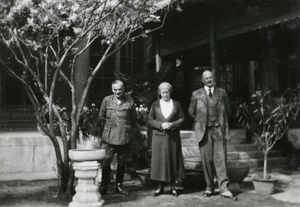 Sir Miles Lampson and visitors, British Legation, Peking
