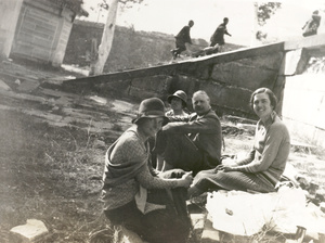 Sir Miles Lampson at ‘White Pine Temple’ (隆恩寺 Longen Temple), Shijing Hills (石景山), near Beijing