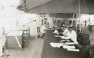 'The Chancery Afloat’ (open-air office on the deck), HMS Suffolk