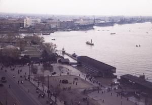 Huang Pu river, Public Garden and Bund, Shanghai, 1945