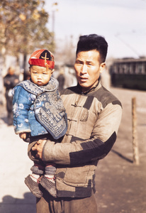 Man and baby, Shanghai, 1945
