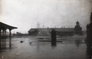 Star Ferry Wharf during typhoon, Hong Kong