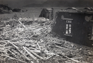 Typhoon damage to Hong Kong godown