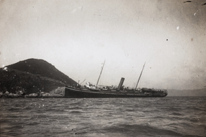 S.S. Sun Tak driven by typhoon onto Green Island, Hong Kong, 1923