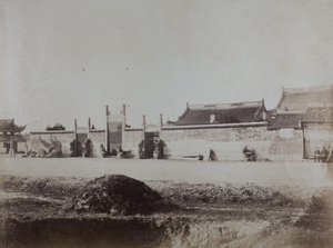 The entrance to the Confucian Temple, Shanghai, when used by the 67th Regiment as the officers' mess