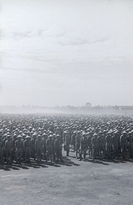 National Army soldiers, passing out parade