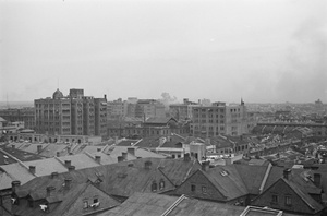 Explosions viewed from a high vantage point