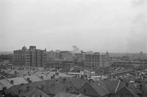 Explosions viewed from a high vantage point