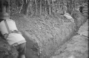 Nationalist soldiers in trench