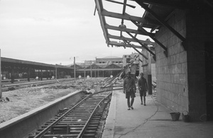 Bomb damage, North Railway Station, Shanghai