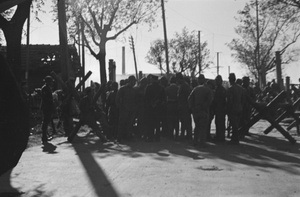 Soldiers at Jessfield Railway Bridge, Shanghai