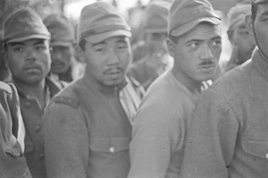 Japanese soldiers by Jessfield Railway Bridge, Shanghai