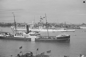S.S. 'Luchow' C. N. Co. steamer with other vessels on the Whangpoo, Shanghai