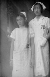 Two Red Swastika Society nurses, Shanghai