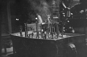 Incense sticks in a temple