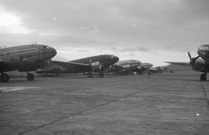 Curtiss C-46 Commando aircraft, Civil Air Transport airfield, Sanya, Hainan Island