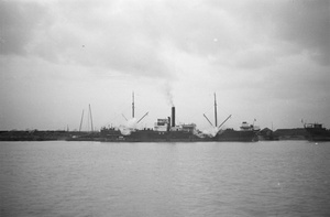 Freight ship berthed, Whangpoo River, Shanghai