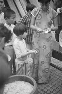 Children waiting for a meal, Shanghai