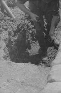 British soldiers building a guard post, Shanghai