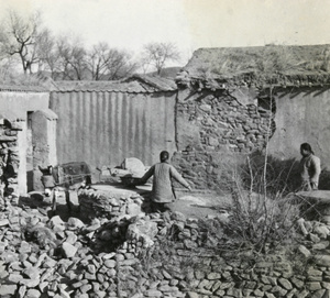 Donkey turning a millstone