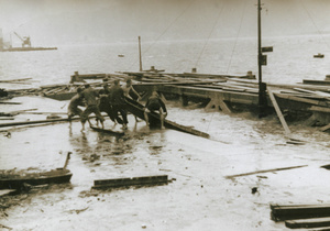 Salvaging a boat after a typhoon