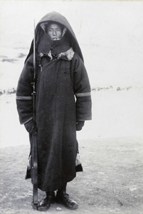 Sentry, 1st Chinese Regiment, in winter