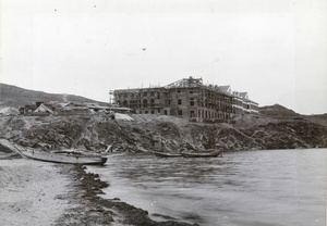 Queen's Hotel under construction, Weihaiwei, c.1901