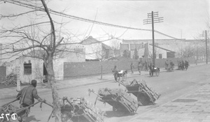 Wheelbarrows at Butterfield and Swire office site, Tsingtao