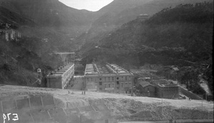 Taikoo Sugar Refinery housing and cable car pylons, Hong Kong