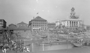 Swire building - and Custom House under construction, Hankow